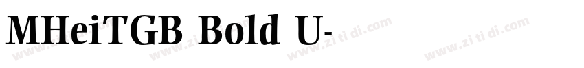 MHeiTGB Bold U字体转换